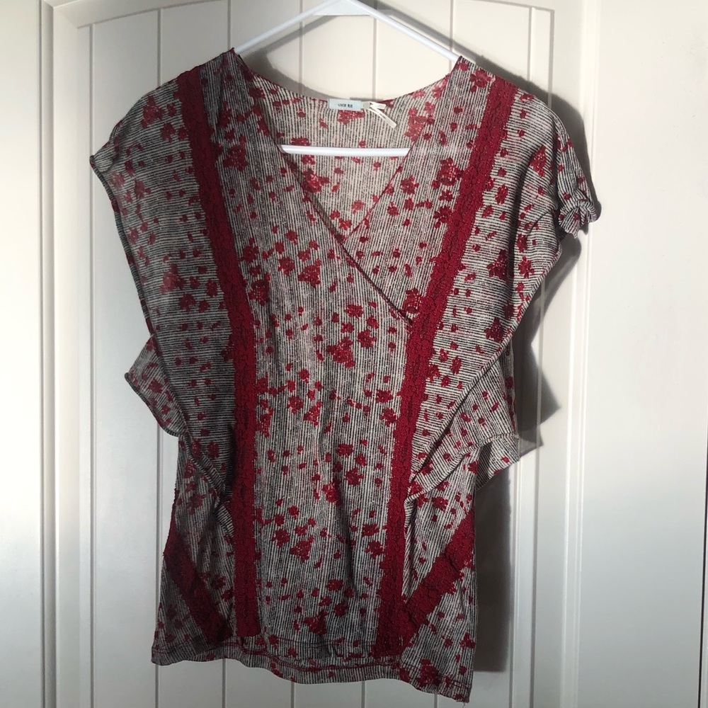 Kimchi Blue Flower and Lace Blouse